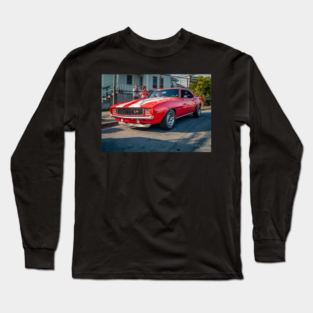 1969 Chevy Camaro Z/28 Rally Sport Long Sleeve T-Shirt by kenmo